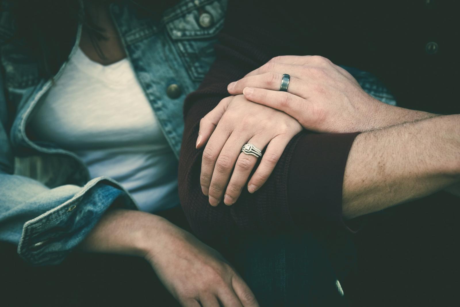 couple with linked arms