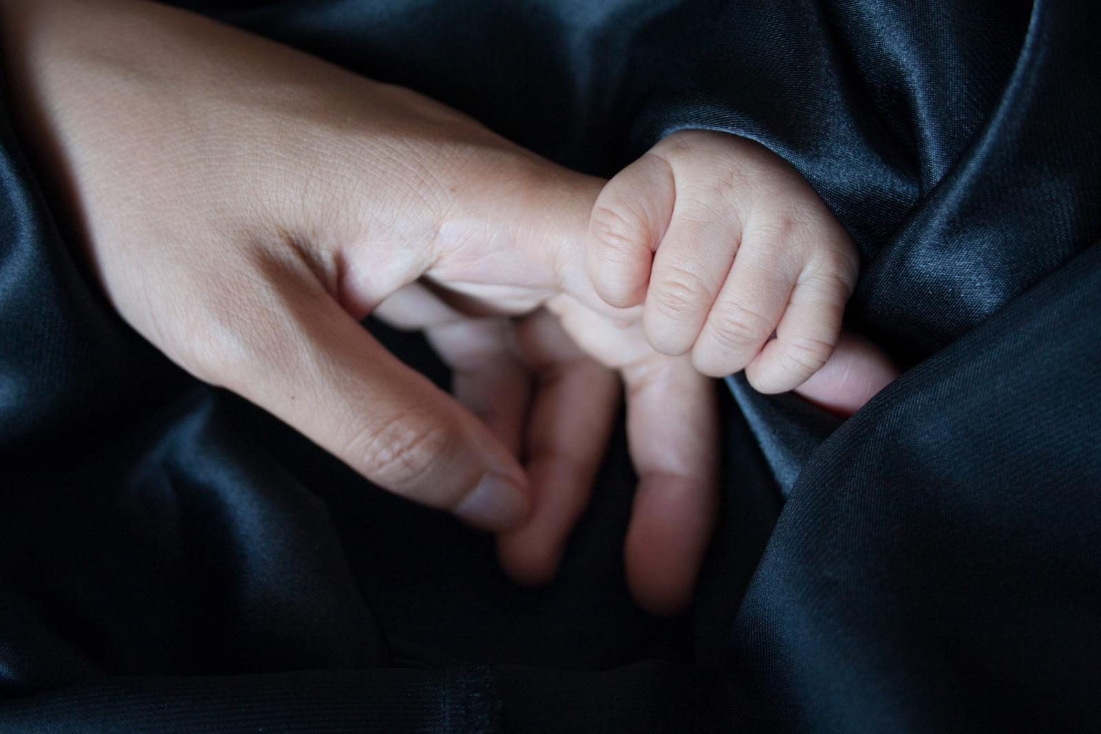 mother and child's hands